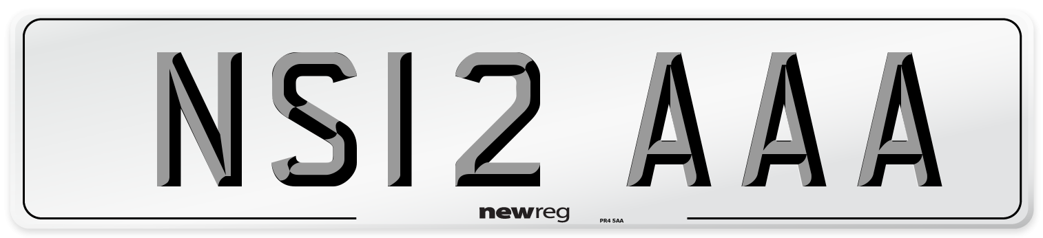 NS12 AAA Number Plate from New Reg